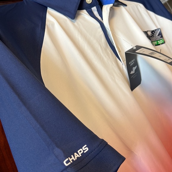 Brand New Ralph Lauren’s Chaps Red, Blue & White Soft 4-Way Stretch Golf Polo! - Picture 5 of 9